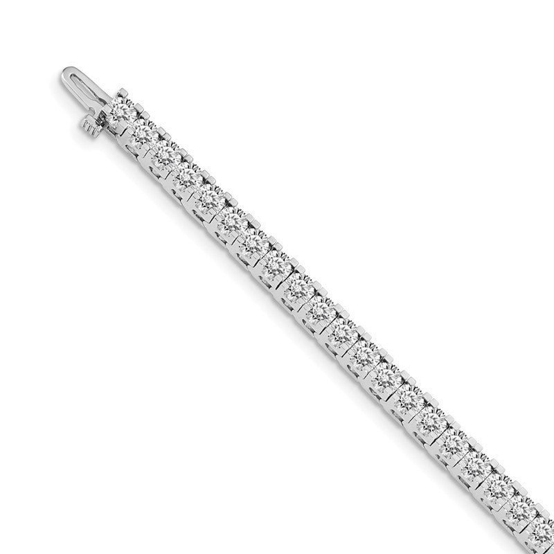 Quality Gold 14k White Gold AAA Diamond Tennis Bracelet