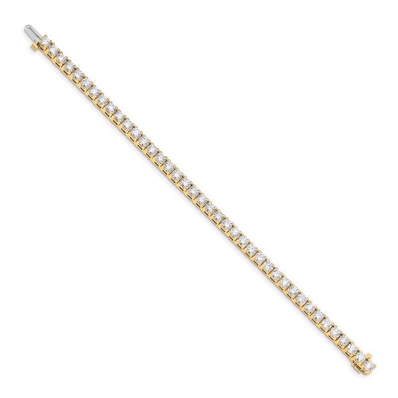 Quality Gold 14k Yellow Gold AAA Diamond Tennis Bracelet