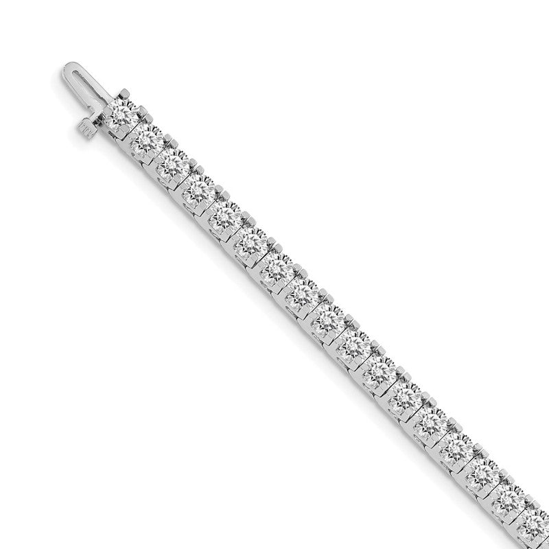 Quality Gold 14k White Gold AAA Diamond Tennis Bracelet