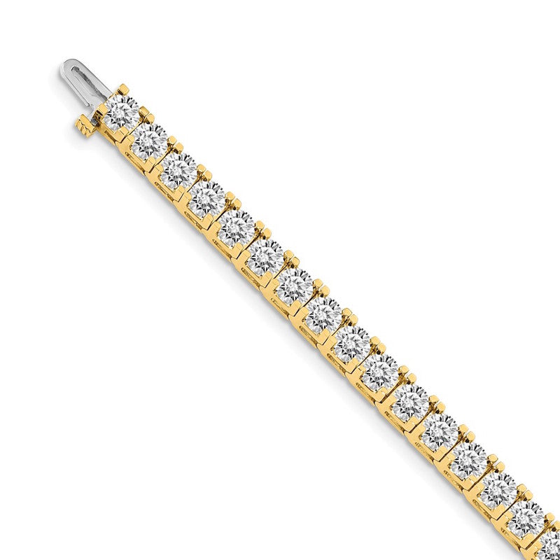 Quality Gold 14k Yellow Gold A Diamond Tennis Bracelet