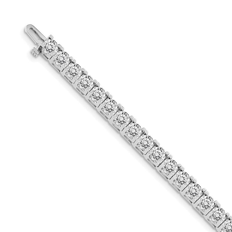 Quality Gold 14k White Gold AAA Diamond Tennis Bracelet