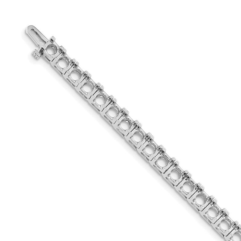 Quality Gold 14k White Gold AA Diamond Tennis Bracelet