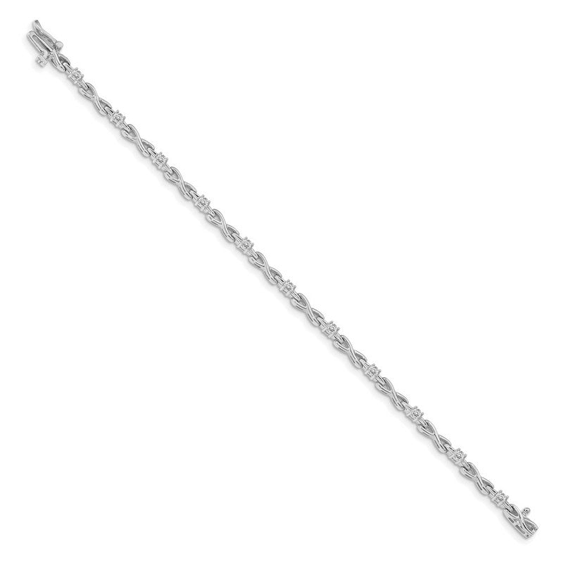 Quality Gold 14k White Gold VS Diamond Tennis Bracelet