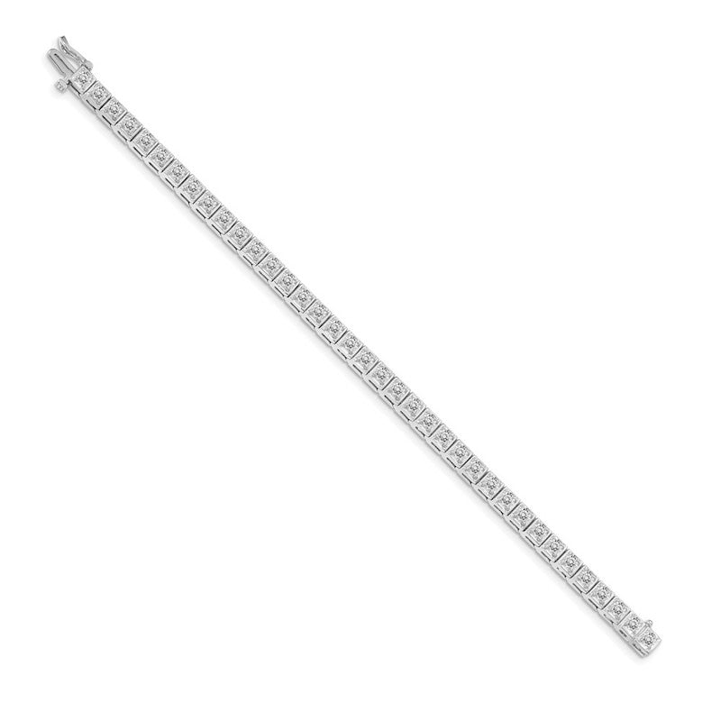 Quality Gold 14k White Gold AAA Diamond Tennis Bracelet