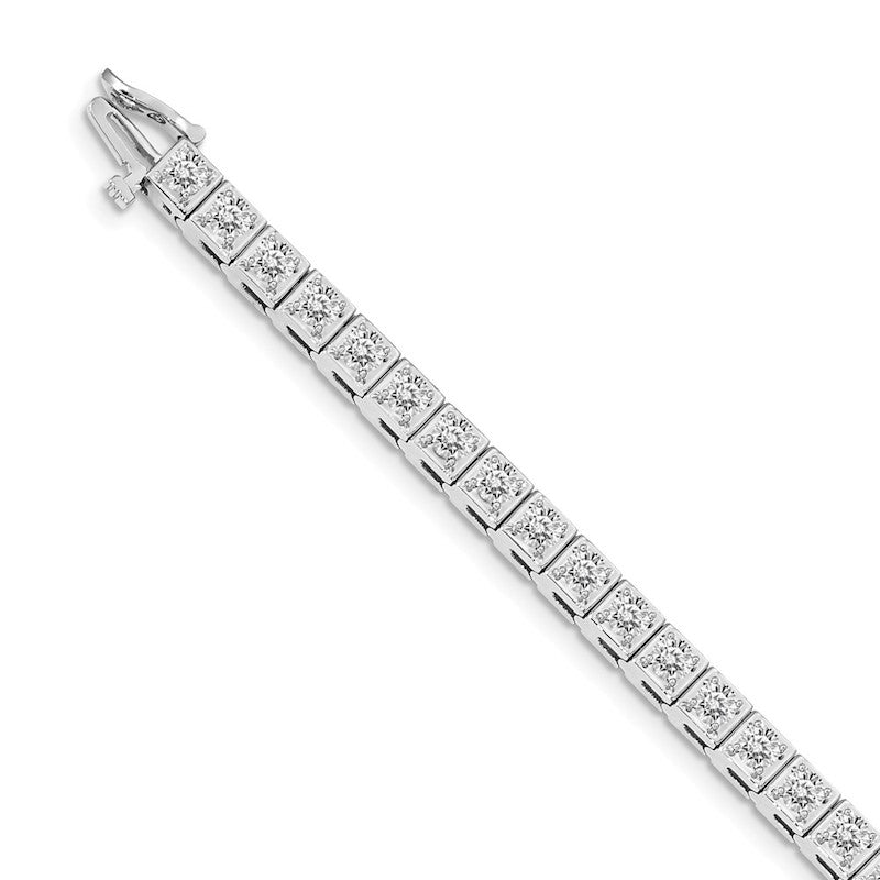 Quality Gold 14k White Gold AAA Diamond Tennis Bracelet