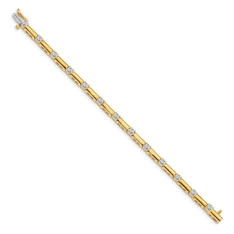 Quality Gold 14k Yellow Gold A Diamond Tennis Bracelet