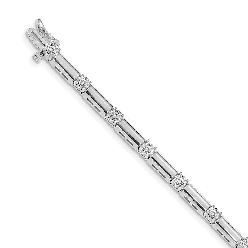 Quality Gold 14k White Gold A Diamond Tennis Bracelet