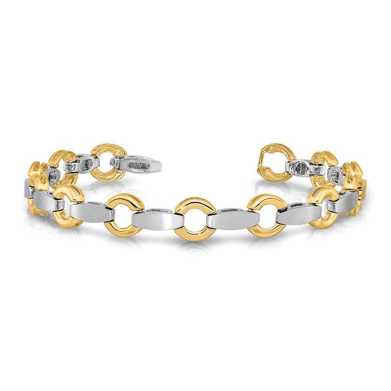 Quality Gold 14k Two-tone Add-a-Diamond Tennis Bracelet