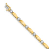 Quality Gold 14k Yellow Gold AAA Diamond Tennis Bracelet