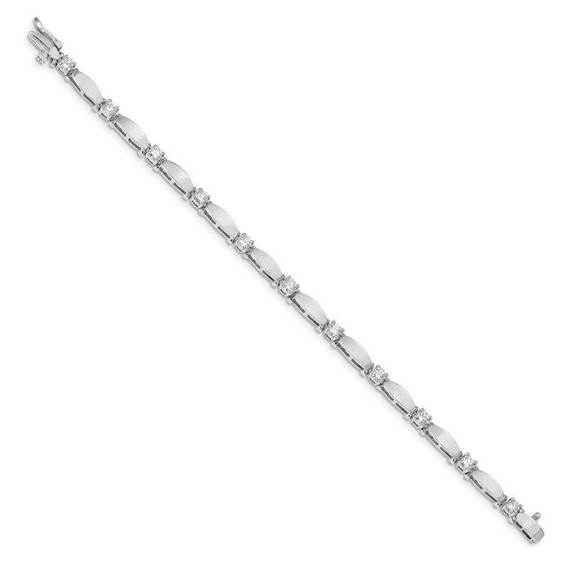 Quality Gold 14k White Gold AA Diamond Tennis Bracelet