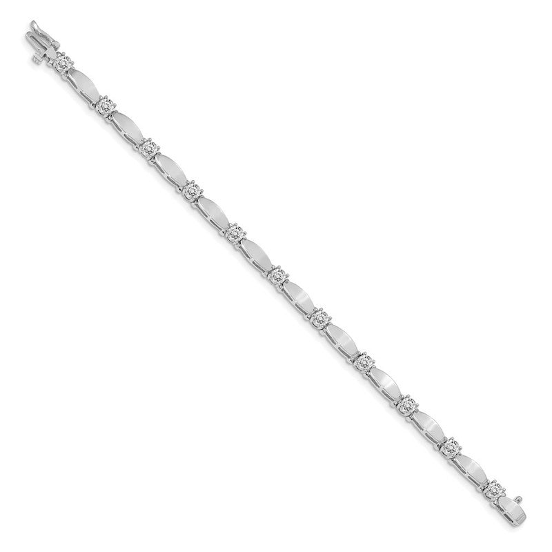 Quality Gold 14k White Gold A Diamond Tennis Bracelet