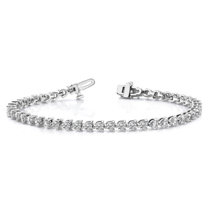 Quality Gold 14k White Gold AAA Diamond Tennis Bracelet