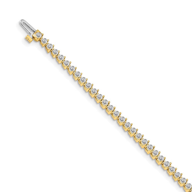 Quality Gold 14k Yellow Gold A Diamond Tennis Bracelet