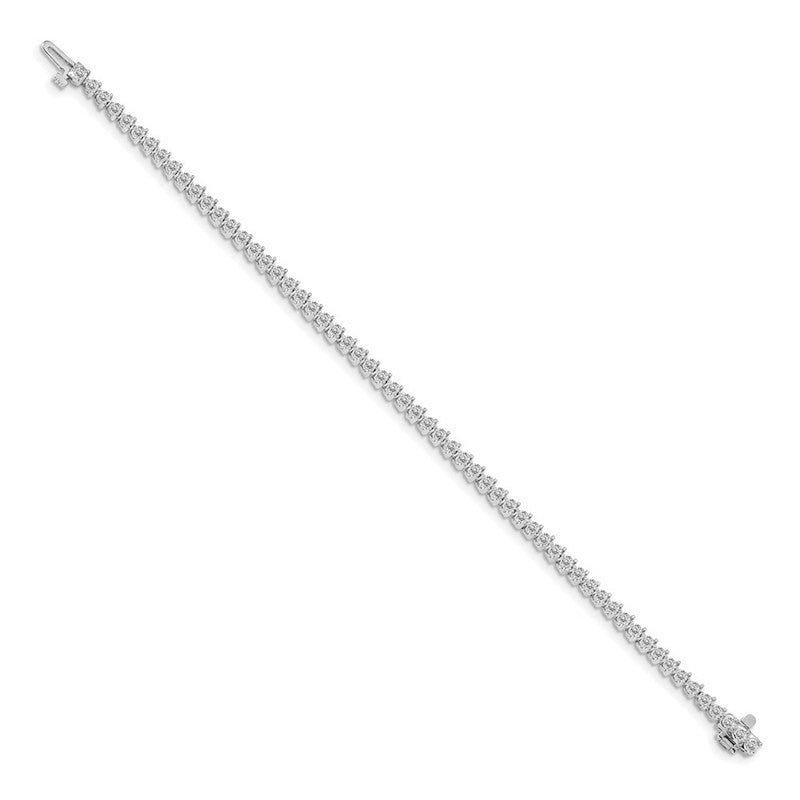 Quality Gold 14k White Gold AAA Diamond Tennis Bracelet