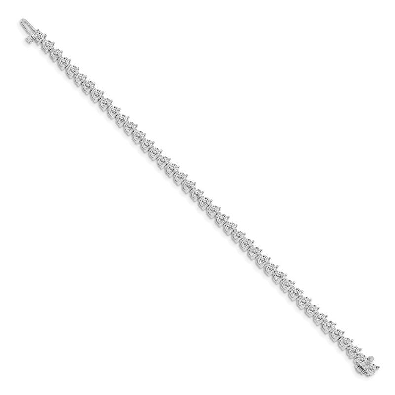 Quality Gold 14k White Gold AAA Diamond Tennis Bracelet