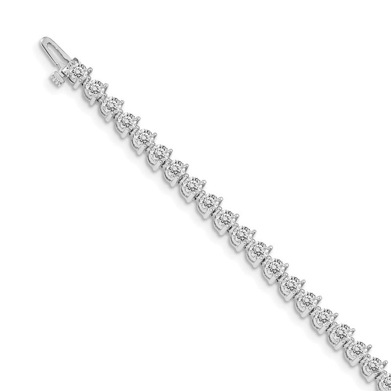 Quality Gold 14k White Gold AAA Diamond Tennis Bracelet