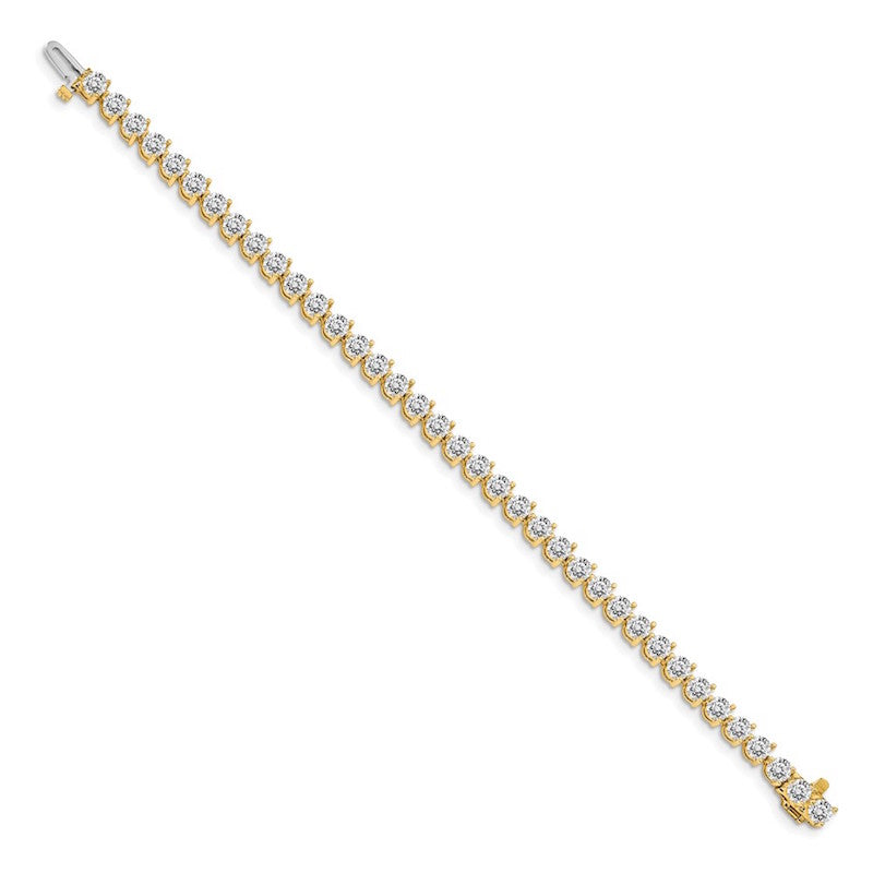 Quality Gold 14k Yellow Gold AAA Diamond Tennis Bracelet