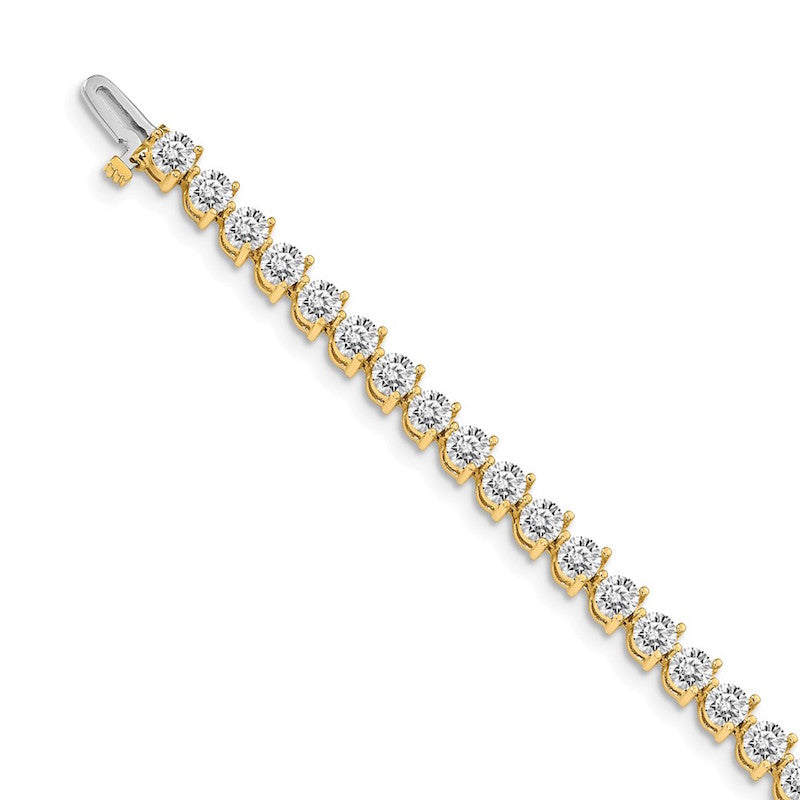 Quality Gold 14k Yellow Gold A Diamond Tennis Bracelet