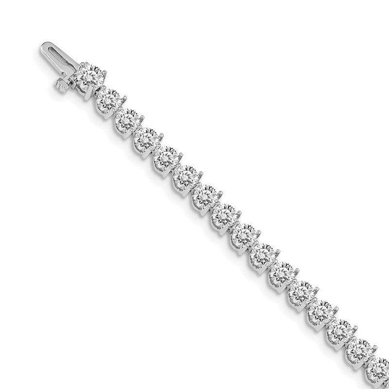 Quality Gold 14k White Gold AAA Diamond Tennis Bracelet