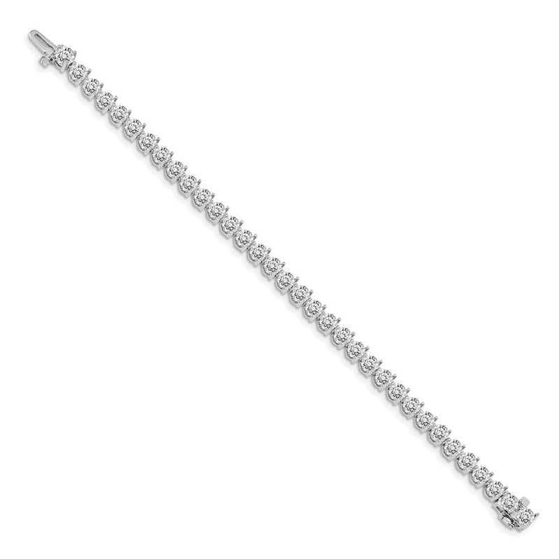 Quality Gold 14k White Gold AA Diamond Tennis Bracelet