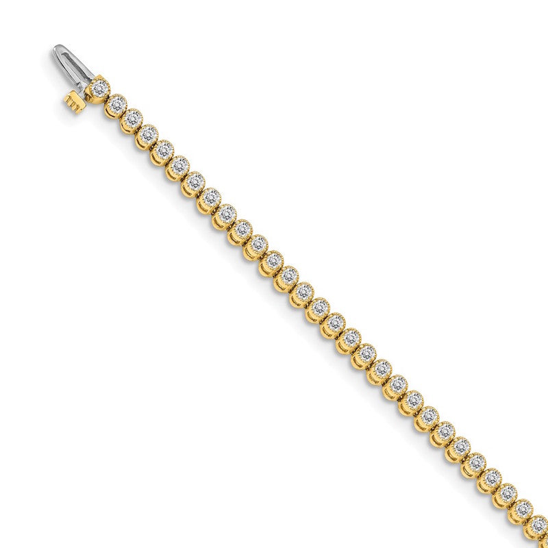 Quality Gold 14k Yellow Gold VS Diamond Tennis Bracelet