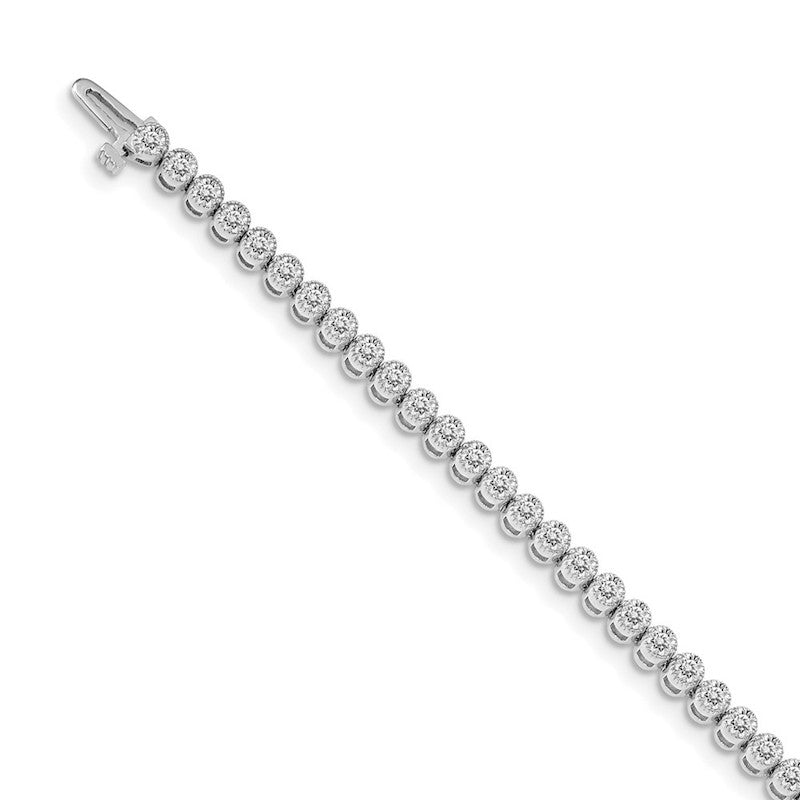 Quality Gold 14k White Gold VS Diamond Tennis Bracelet