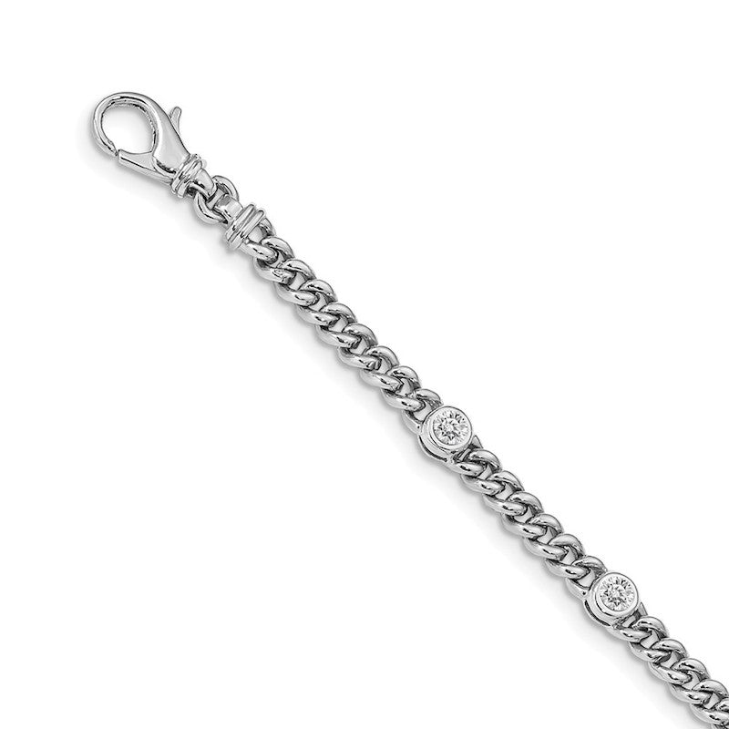 Quality Gold 14k White Gold AAA Diamond Tennis Bracelet