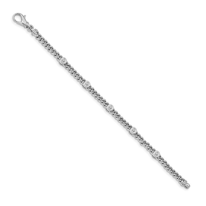 Quality Gold 14k White Gold AA Diamond Tennis Bracelet