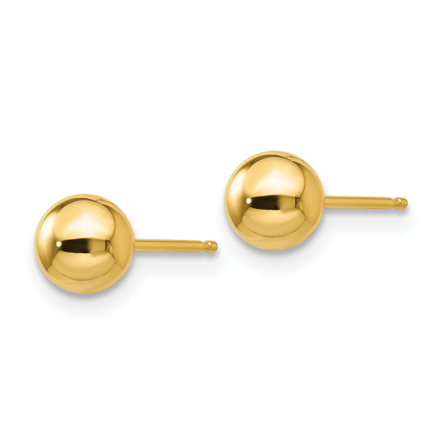 Quality Gold 14k Polished 5mm Ball Post Earrings