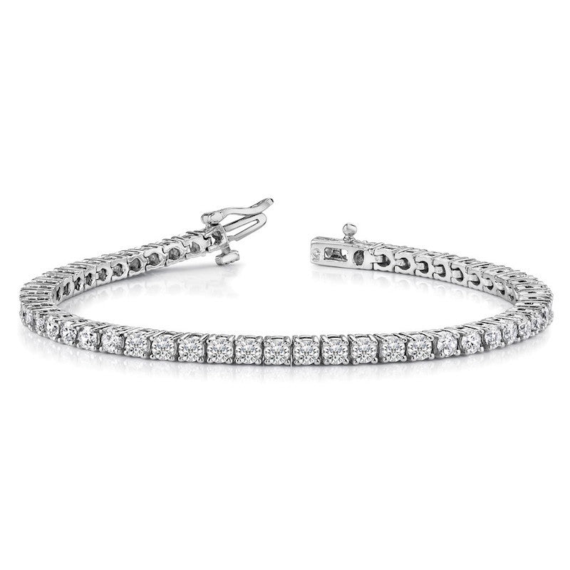 Quality Gold 14k White Gold AAA Diamond Tennis Bracelet