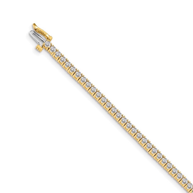 Quality Gold 14k Yellow Gold VS Diamond Tennis Bracelet