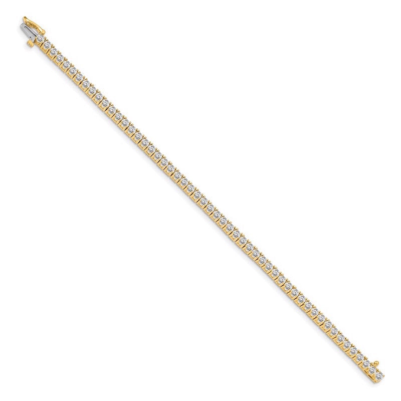 Quality Gold 14k Yellow Gold AAA Diamond Tennis Bracelet