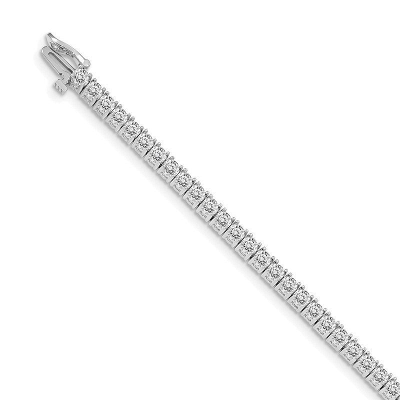 Quality Gold 14k White Gold AAA Diamond Tennis Bracelet