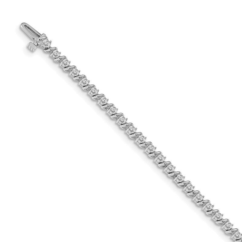 Quality Gold 14k White Gold AAA Diamond Tennis Bracelet