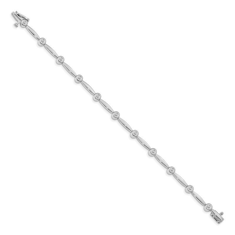 Quality Gold 14k White Gold AAA Diamond Tennis Bracelet