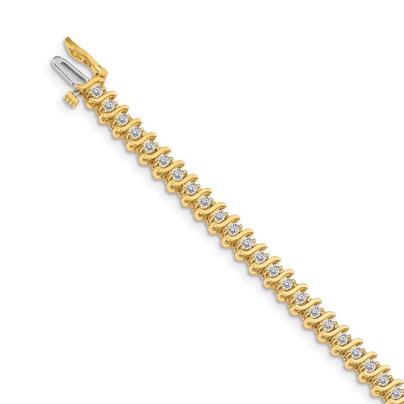 Quality Gold 14k Yellow Gold AA Diamond Tennis Bracelet