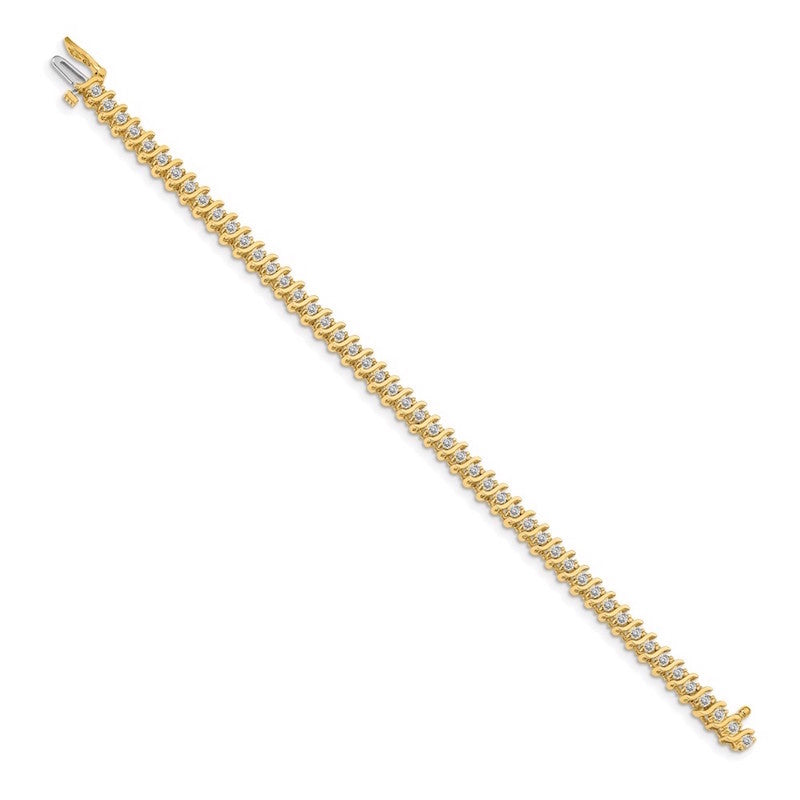 Quality Gold 14k Yellow Gold A Diamond Tennis Bracelet