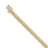 Quality Gold 14k Yellow Gold 2.2mm Diamond Tennis Bracelet