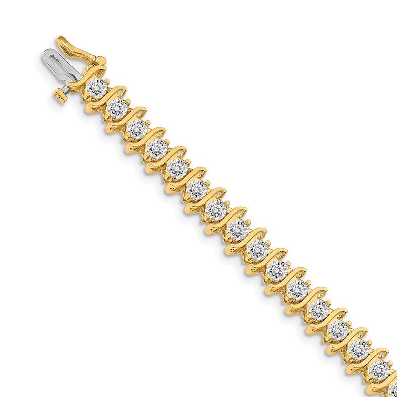 Quality Gold 14k Yellow Gold VS Diamond Tennis Bracelet