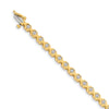 Quality Gold 14k Yellow Gold 2.6mm Diamond Tennis Bracelet