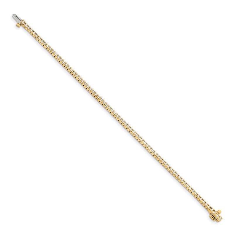 Quality Gold 14k Yellow Gold AAA Diamond Tennis Bracelet