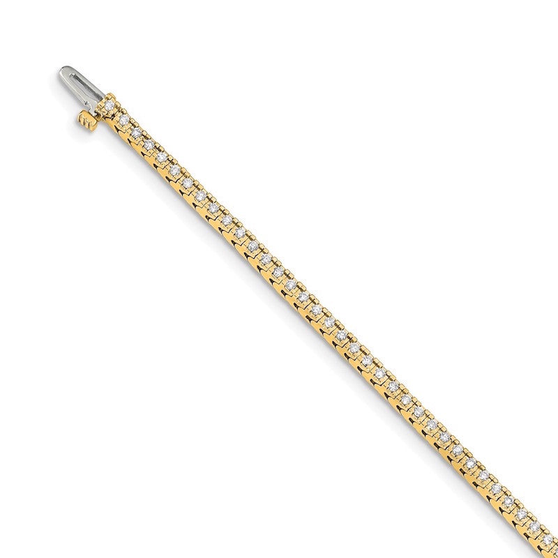 Quality Gold 14k Yellow Gold AAA Diamond Tennis Bracelet