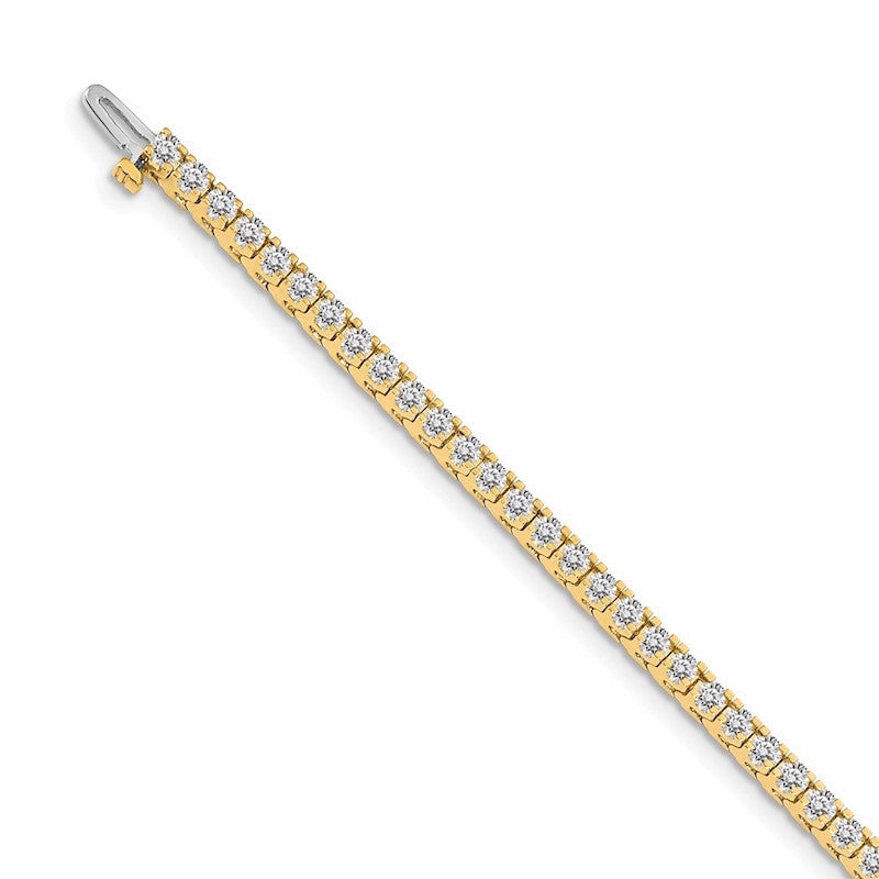 Quality Gold 14k Yellow Gold VS Diamond Tennis Bracelet