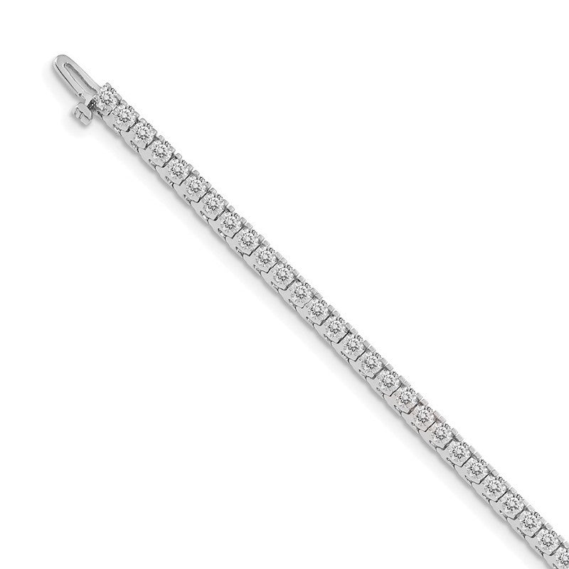 Quality Gold 14k White Gold AAA Diamond Tennis Bracelet