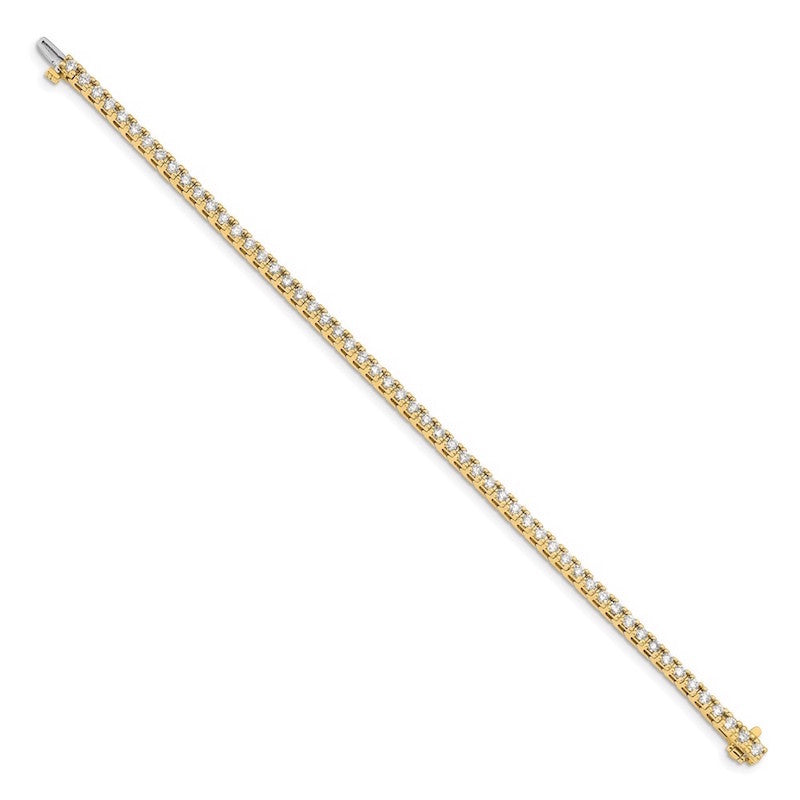 Quality Gold 14k Yellow Gold AAA Diamond Tennis Bracelet