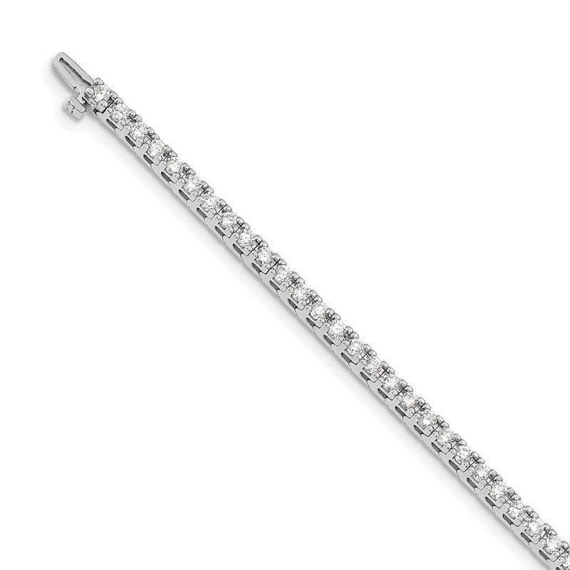 Quality Gold 14k White Gold AAA Diamond Tennis Bracelet