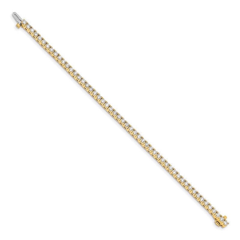 Quality Gold 14k Yellow Gold AAA Diamond Tennis Bracelet