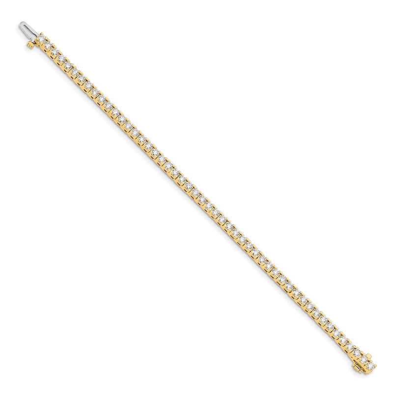 Quality Gold 14k Yellow Gold AAA Diamond Tennis Bracelet