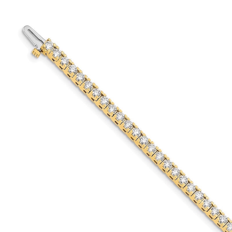 Quality Gold 14k Yellow Gold AAA Diamond Tennis Bracelet