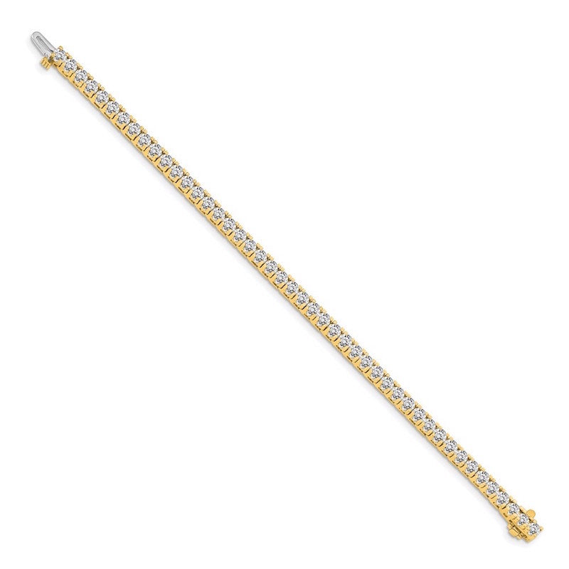 Quality Gold 14k Yellow Gold AAA Diamond Tennis Bracelet